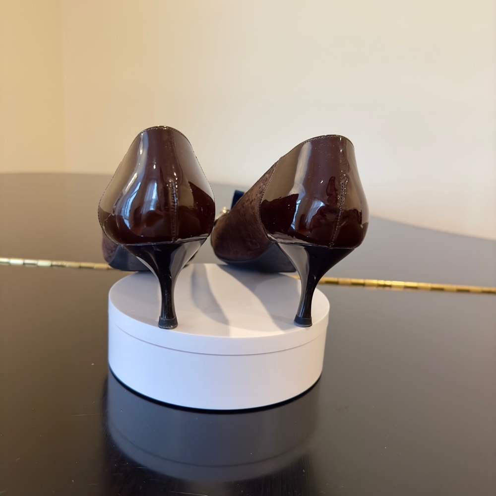 Gucci Authentic Vintage Retro Rare Luxury Patent Suede GG monogram Pumps/Shoes - Picture 7 of 17